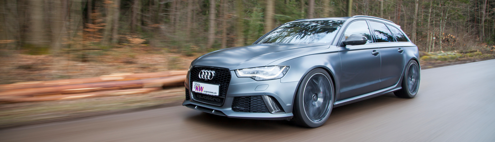 Audi RS6 with KW Height Adjustable Spring Kit